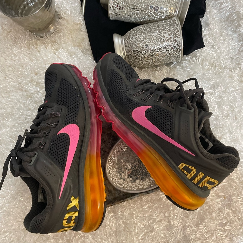 Nike Women's Black and Pink Athletic Shoes max+ 7 US y2k - Picture 3 of 8